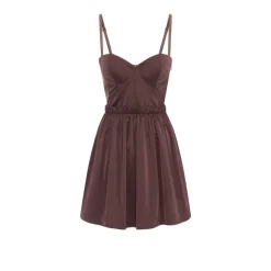 Mini-Kleid aus Voile-Stoff mit überkreuzten Details