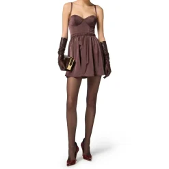 Mini-Kleid aus Voile-Stoff mit überkreuzten Details