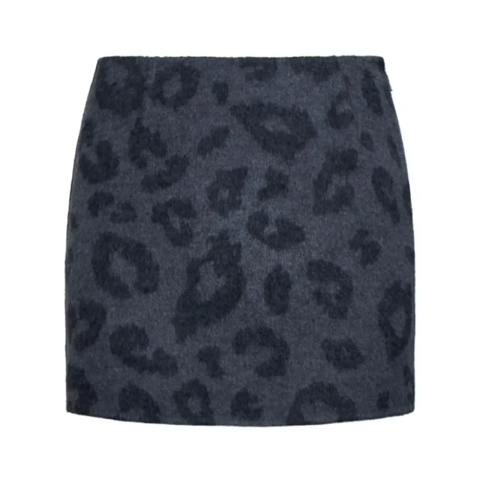 Minirock in Bleistiftform mit tonalem Animal-Print