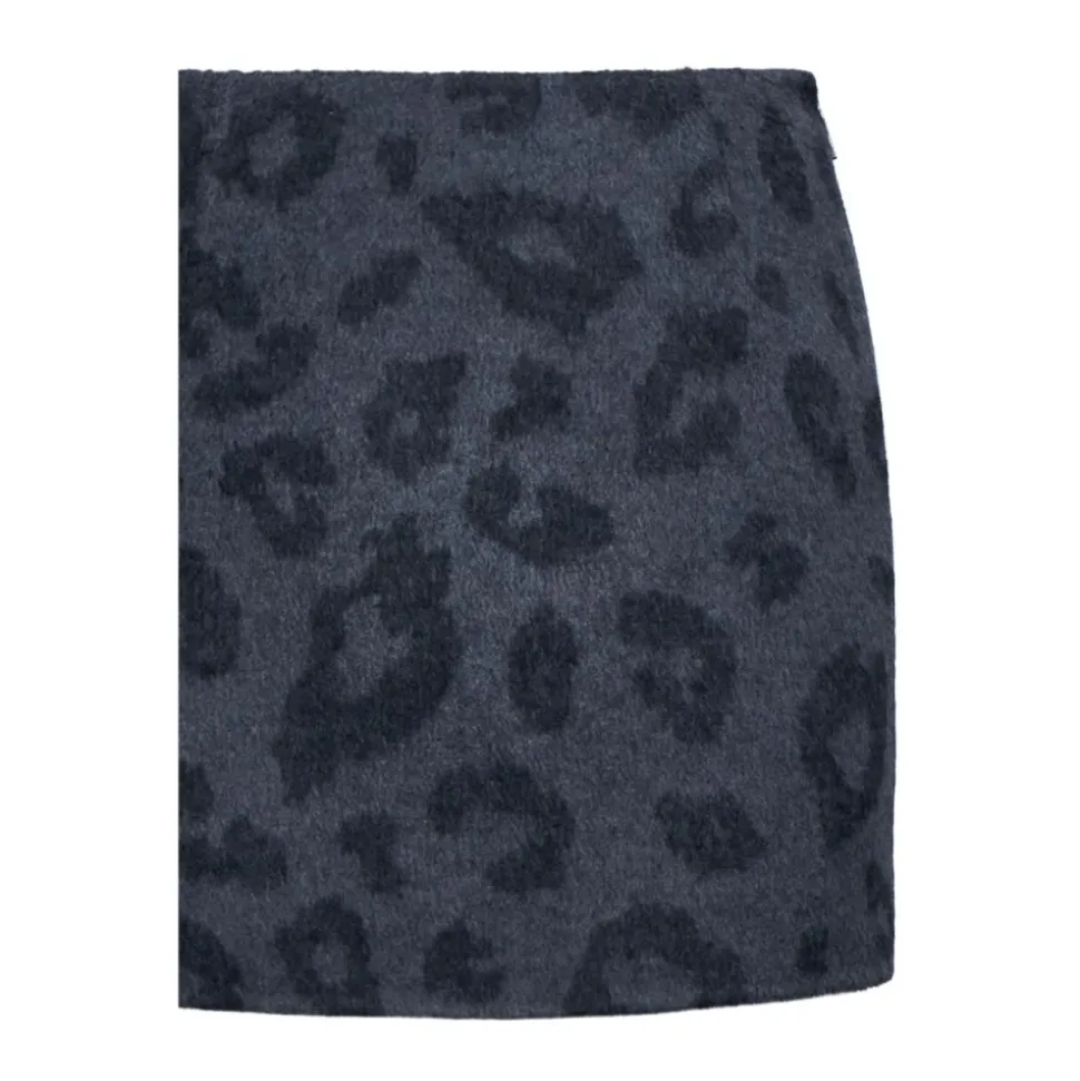 Minirock in Bleistiftform mit tonalem Animal-Print