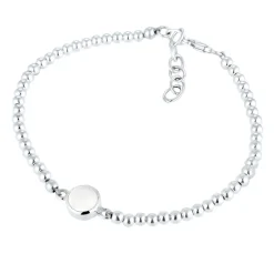 Mondstein Rundperlen Armband 925 Sterling Silber