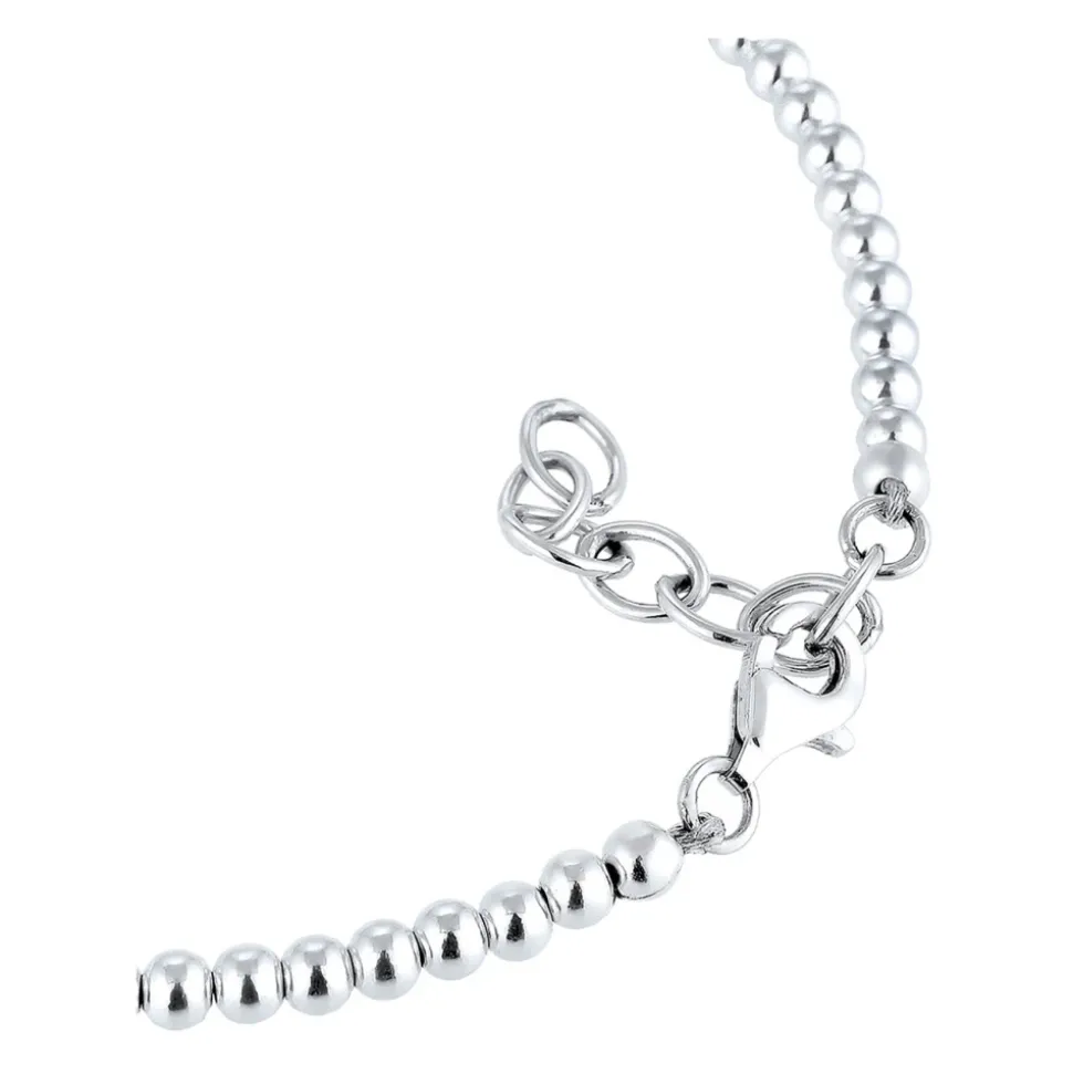 Mondstein Rundperlen Armband 925 Sterling Silber