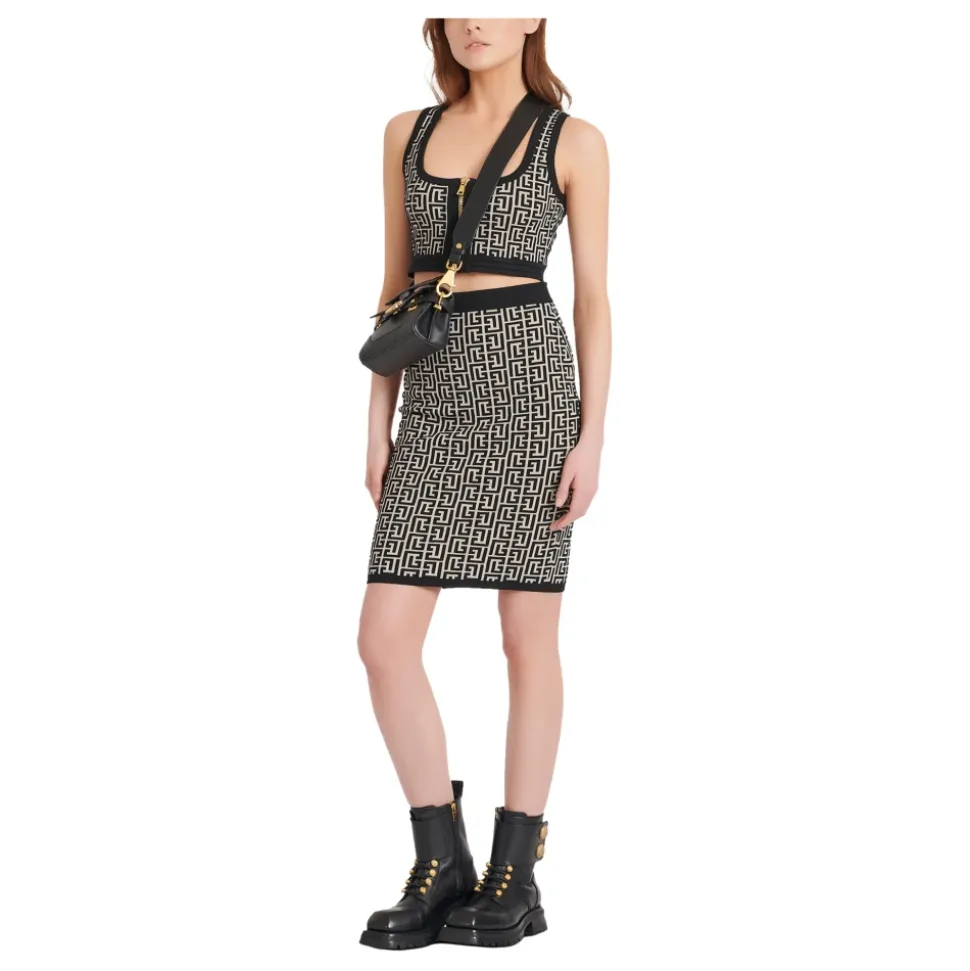 Monogram Knit Skirt