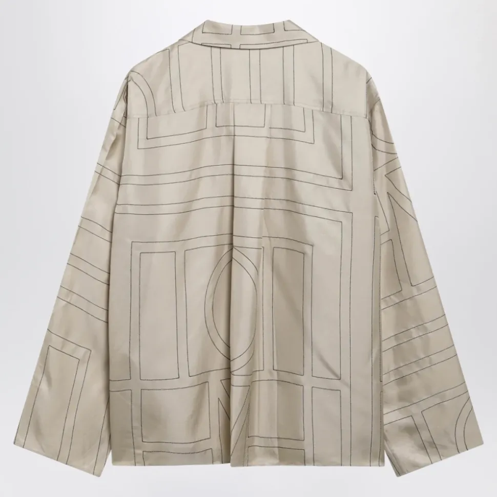 Monogram Silk PJ Top