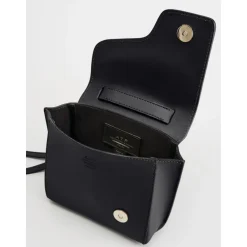Montalcino Umhängetasche aus schwarzem Leder