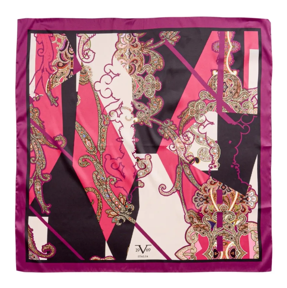Multicolor Polyester Foulard Schal