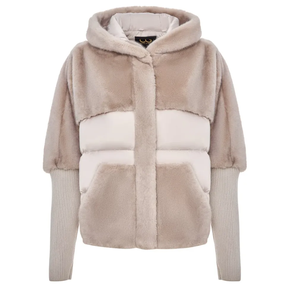 Oversized Faux Fur Jacke - Ivory
