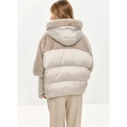 Oversized Faux Fur Jacke - Ivory