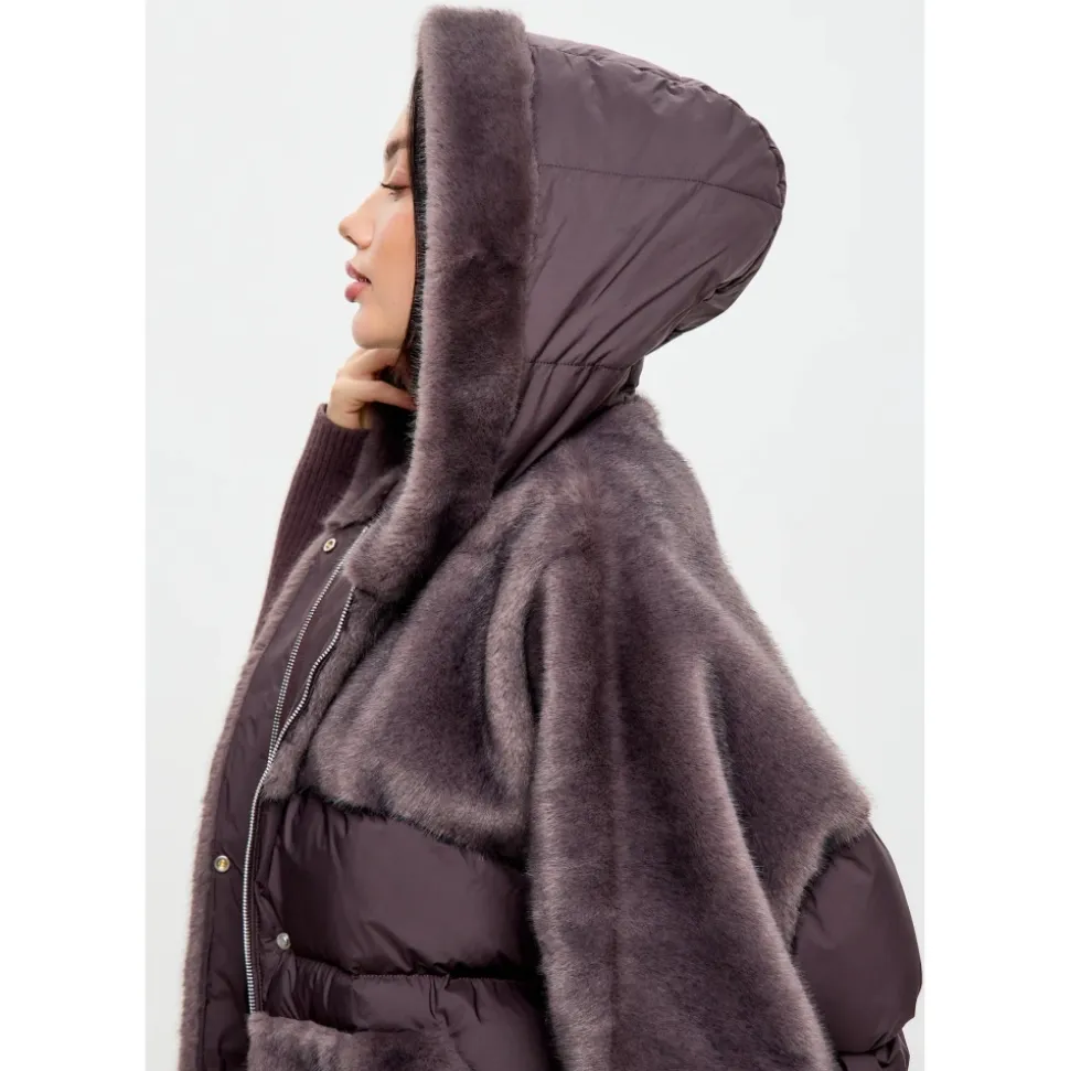 Oversized Jacke aus Kunstpelz