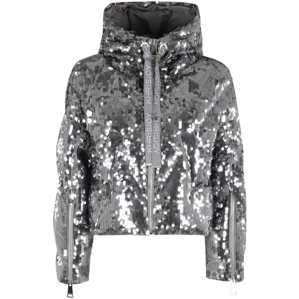 Pailletten Milano Jacke mit Reißverschluss