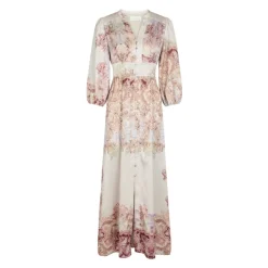 Paisley Kleid mit V-Ausschnitt