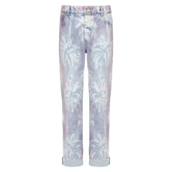 Palm Tree Denim Boyfriend Jeans