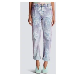 Palm Tree Denim Boyfriend Jeans