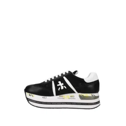 Perforierte Lace Sneakers mit Plateausohle