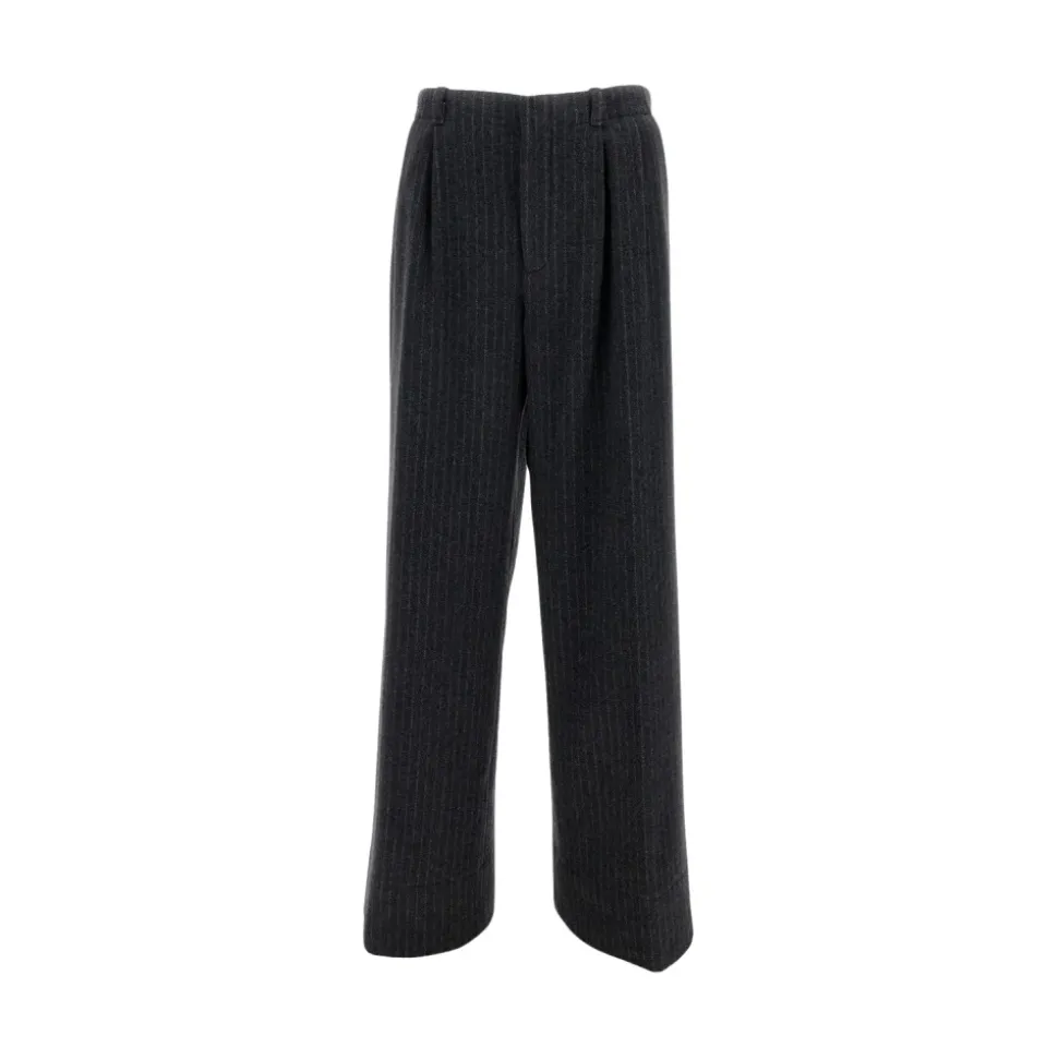 Pinstripe Wide Trousers