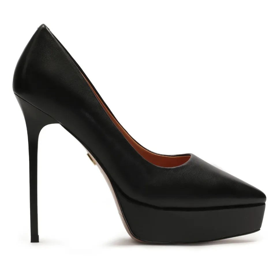 Plateau-Pumps mit spitzer Zehenpartie