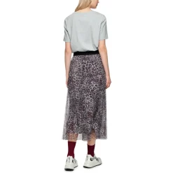 Plissee-Rock mit Leo Print