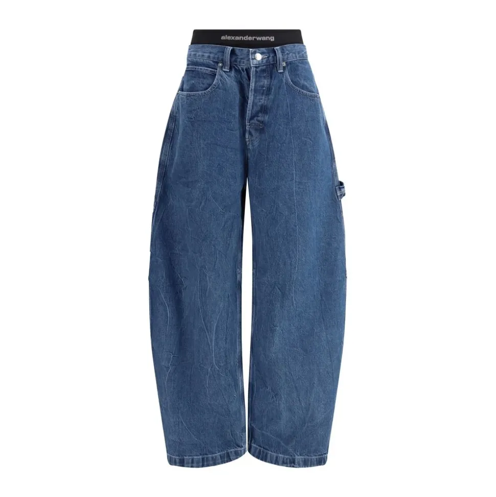 Prestyled Mid-Rise Oversized Jeans