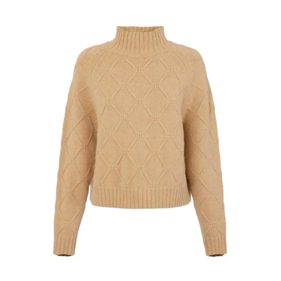 Pullover aus Strickstoff mit Jacquard-Diamanten