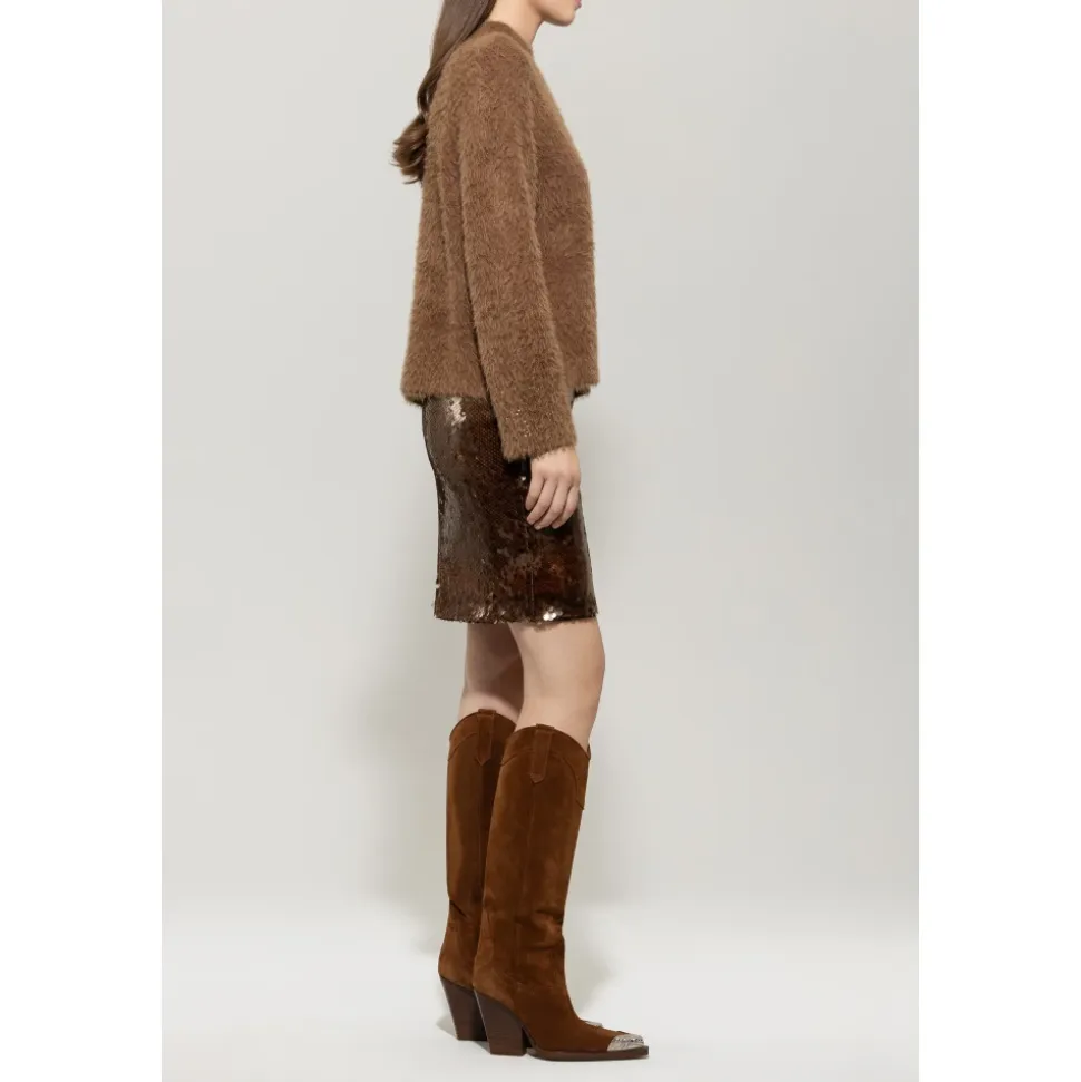 Pullover Langarm, walnut