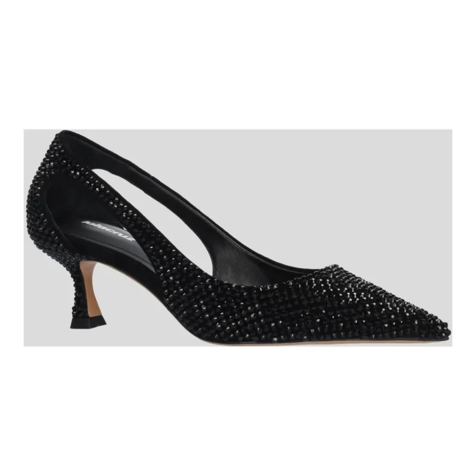Pumps mit Cutout und Strass