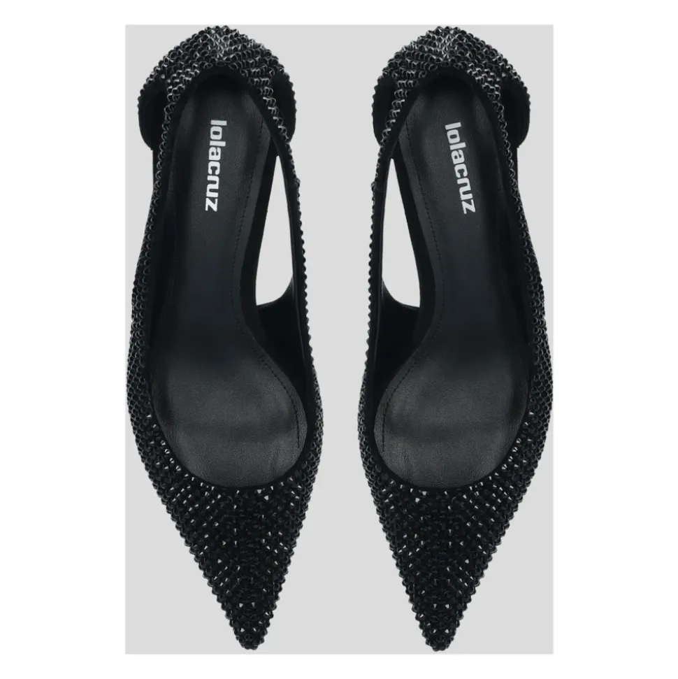 Pumps mit Cutout und Strass