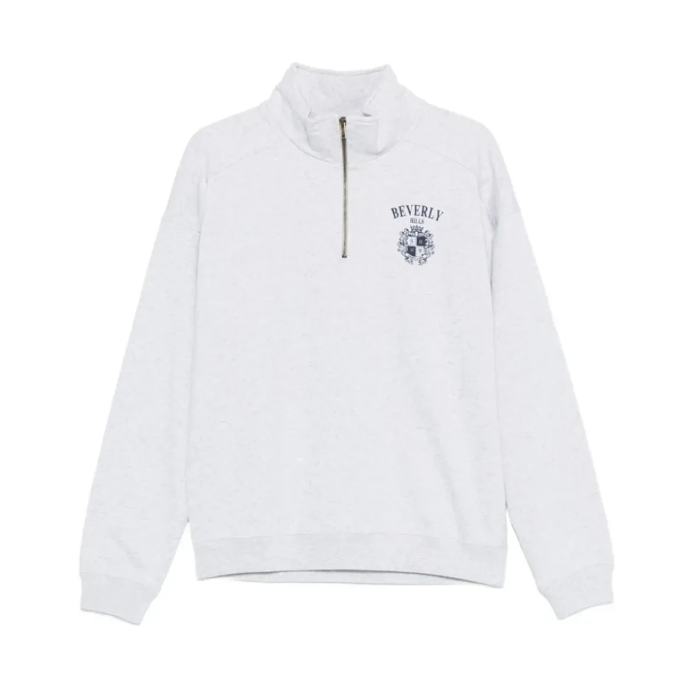 Quarter-Zip Sweatshirt mit Print