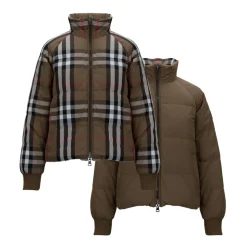 Reversible Check Nylon Puffer Jacket