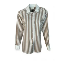 RF0004 Bluse mit Streifen Strass