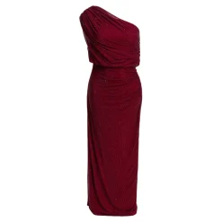 Rhinestone Drape Midi Dress