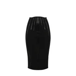 Rock in Neopren mit Korsettdetails