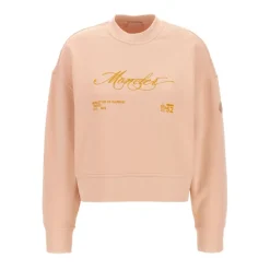 Rosa Pullover mit gesticktem Logo