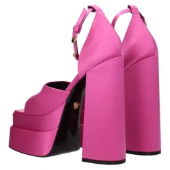 Rosa Satin Strass Sandalen