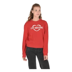 Roter Herz-Logo-Sweatshirt