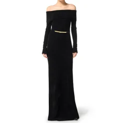 Roter Teppich Chenille Kleid mit Gürtel