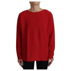 Roter Wollstrickpullover