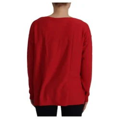 Roter Wollstrickpullover