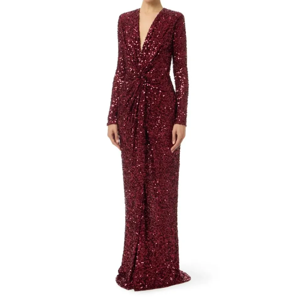 Rotes Teppich Kleid mit Pailletten