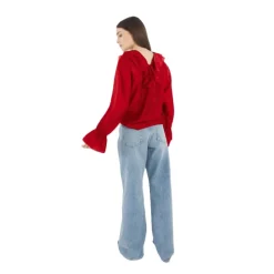 Rüschenbluse mit langen Ärmeln
