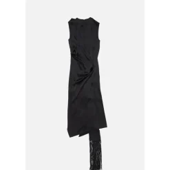 Satin Kleid mit Asymmetrischem Saum