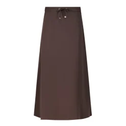 Satin Midi Rock mit Tunnelzug