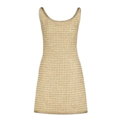 Schimmerndes Check Mini Kleid