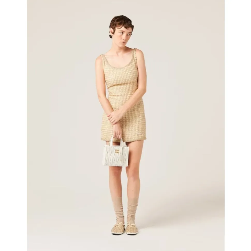 Schimmerndes Check Mini Kleid