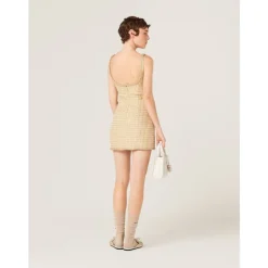 Schimmerndes Check Mini Kleid