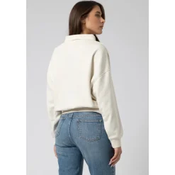 Schlichter, schicker Langarmpullover mit Kragen