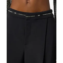 Schwarze Bermuda-Shorts mit maßgeschneidertem Bund