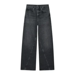 Schwarze Gewaschene Panel Jeans