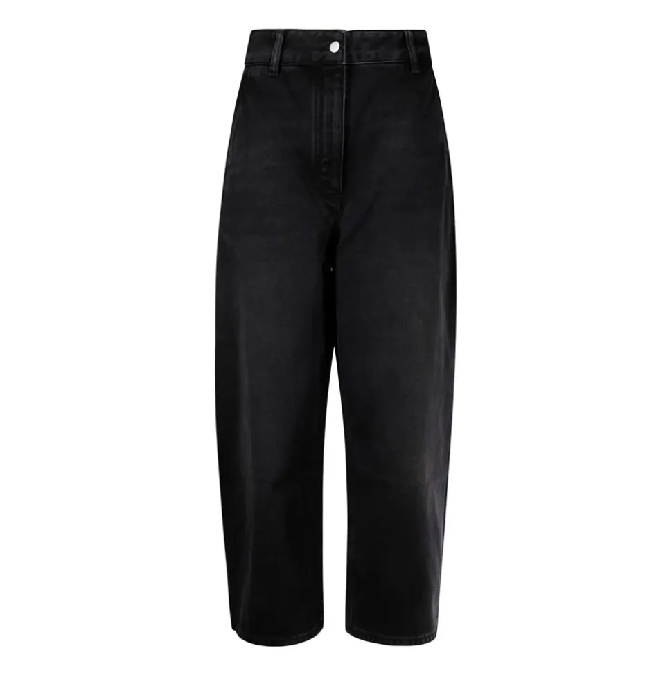 Schwarze Jeans mit Verdecktem Reißverschluss