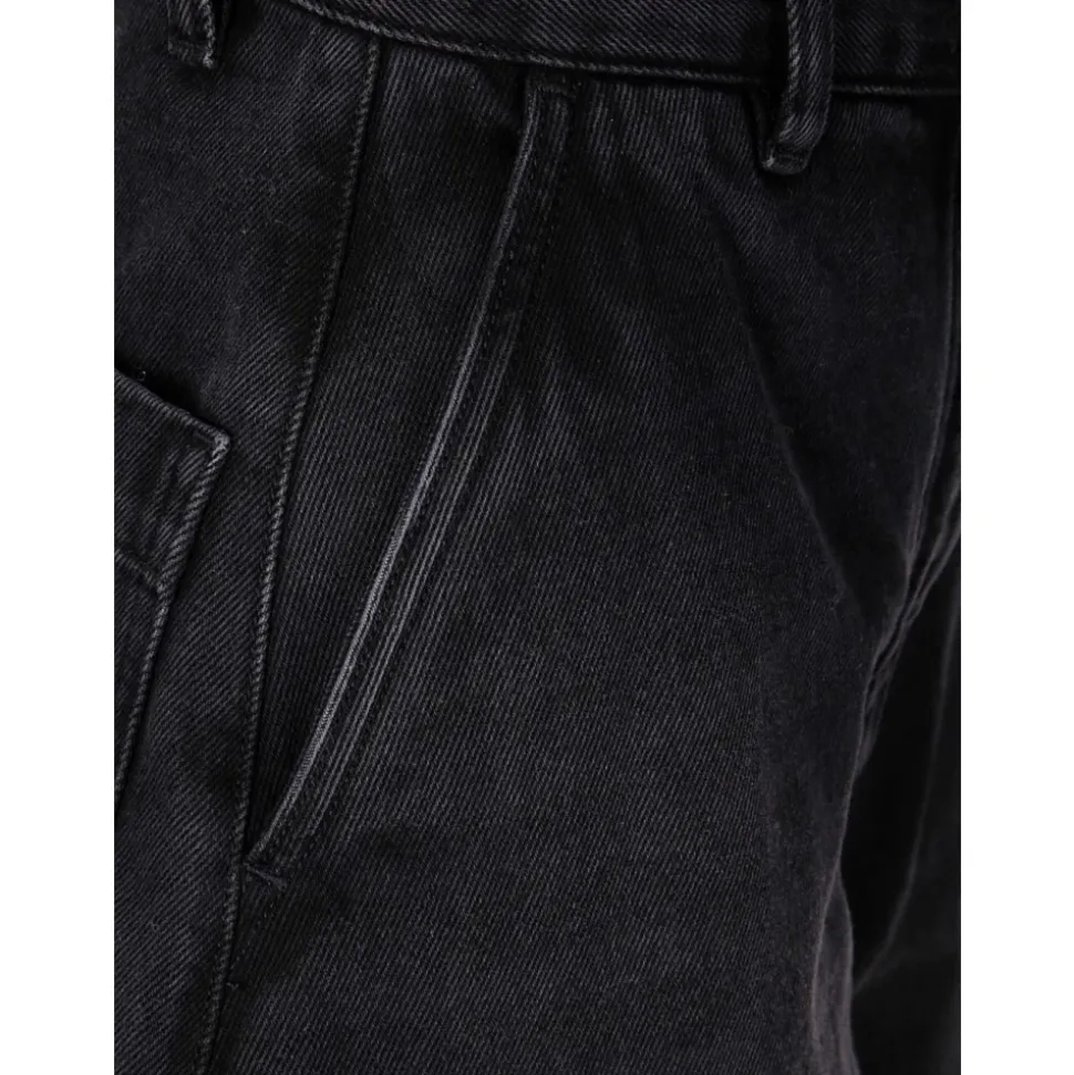 Schwarze Jeans mit Verdecktem Reißverschluss