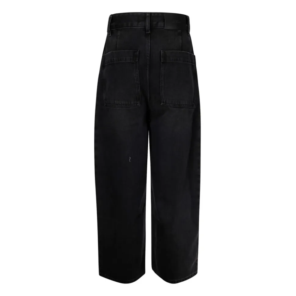 Schwarze Jeans mit Verdecktem Reißverschluss